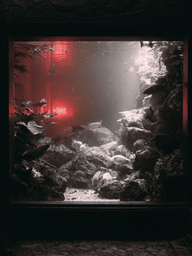 Underwater Aquarium Scene Photography Poster. poster — photography art