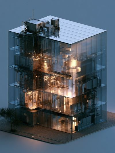 Glass Tower Architecture Print.