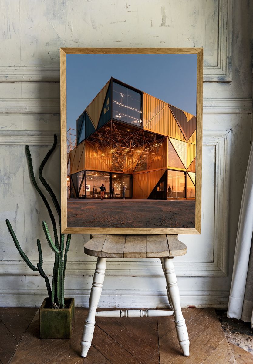 Golden Modular Pavilion Photography Poster. room preview