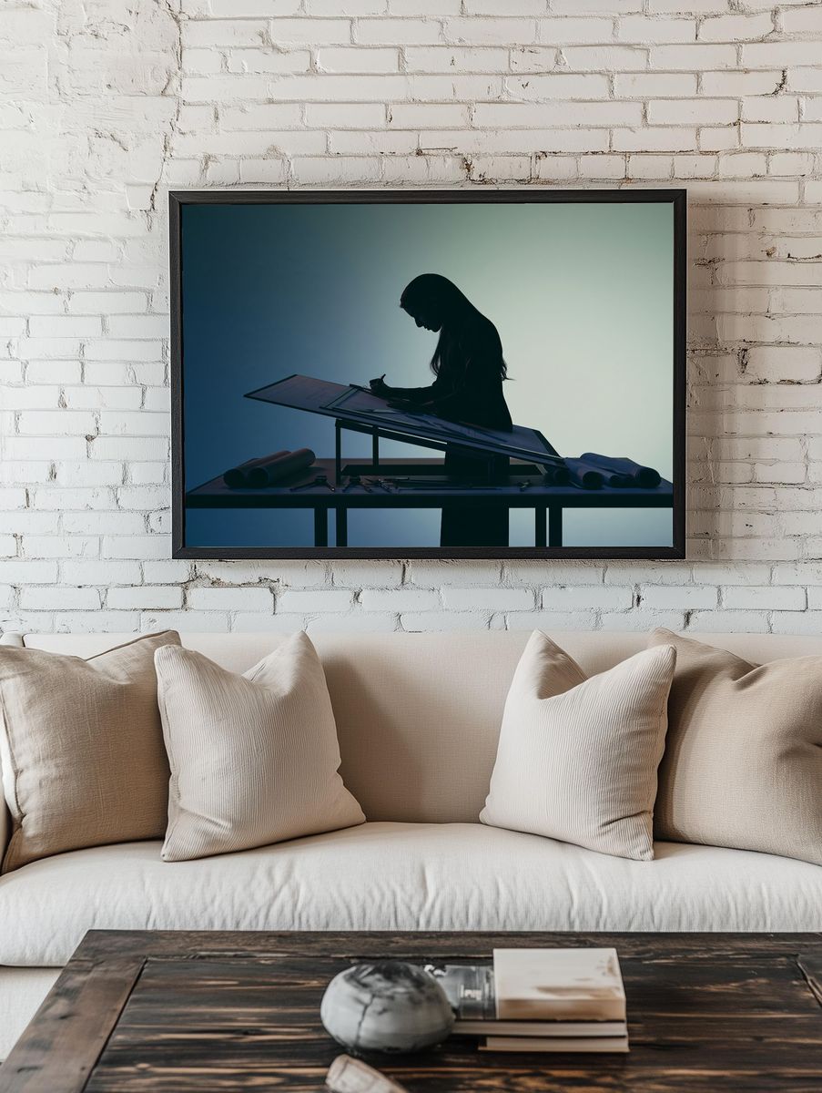 Architect Silhouette Photography Poster. room preview