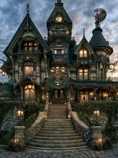 Enchanted Gothic Manor Poster. poster