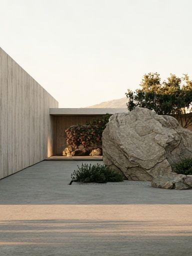 Minimalist Courtyard Architecture Poster. poster detail
