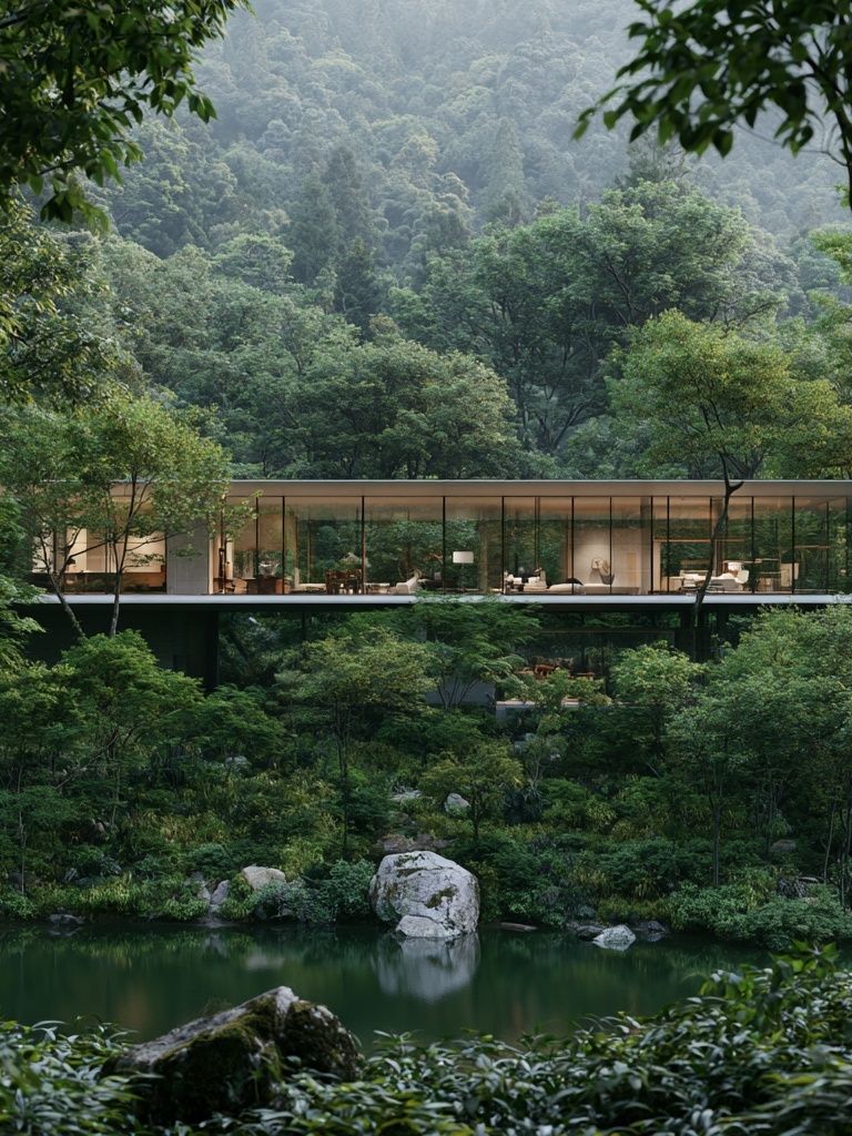 Forest Retreat Architecture Poster. poster — architecture art