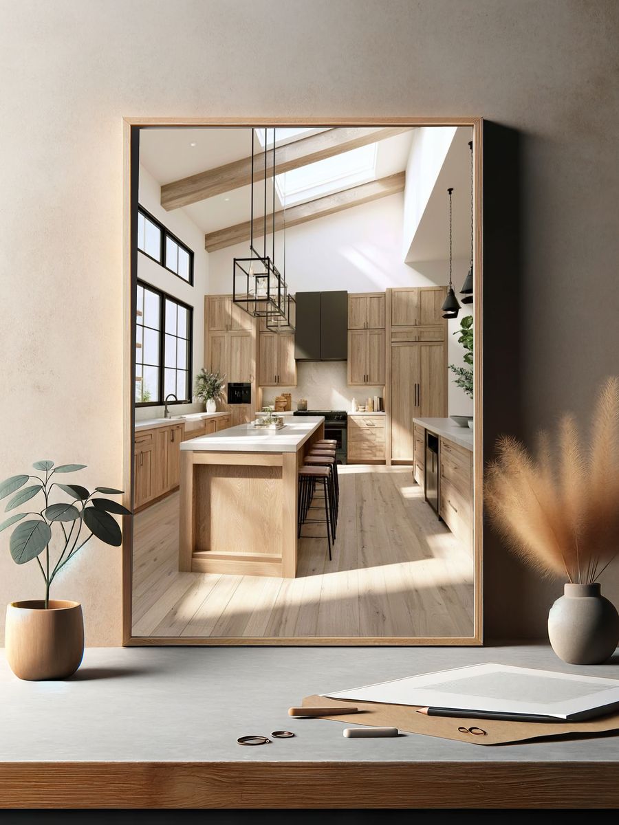Modern Sunlit Kitchen Interior Print. — room view 2