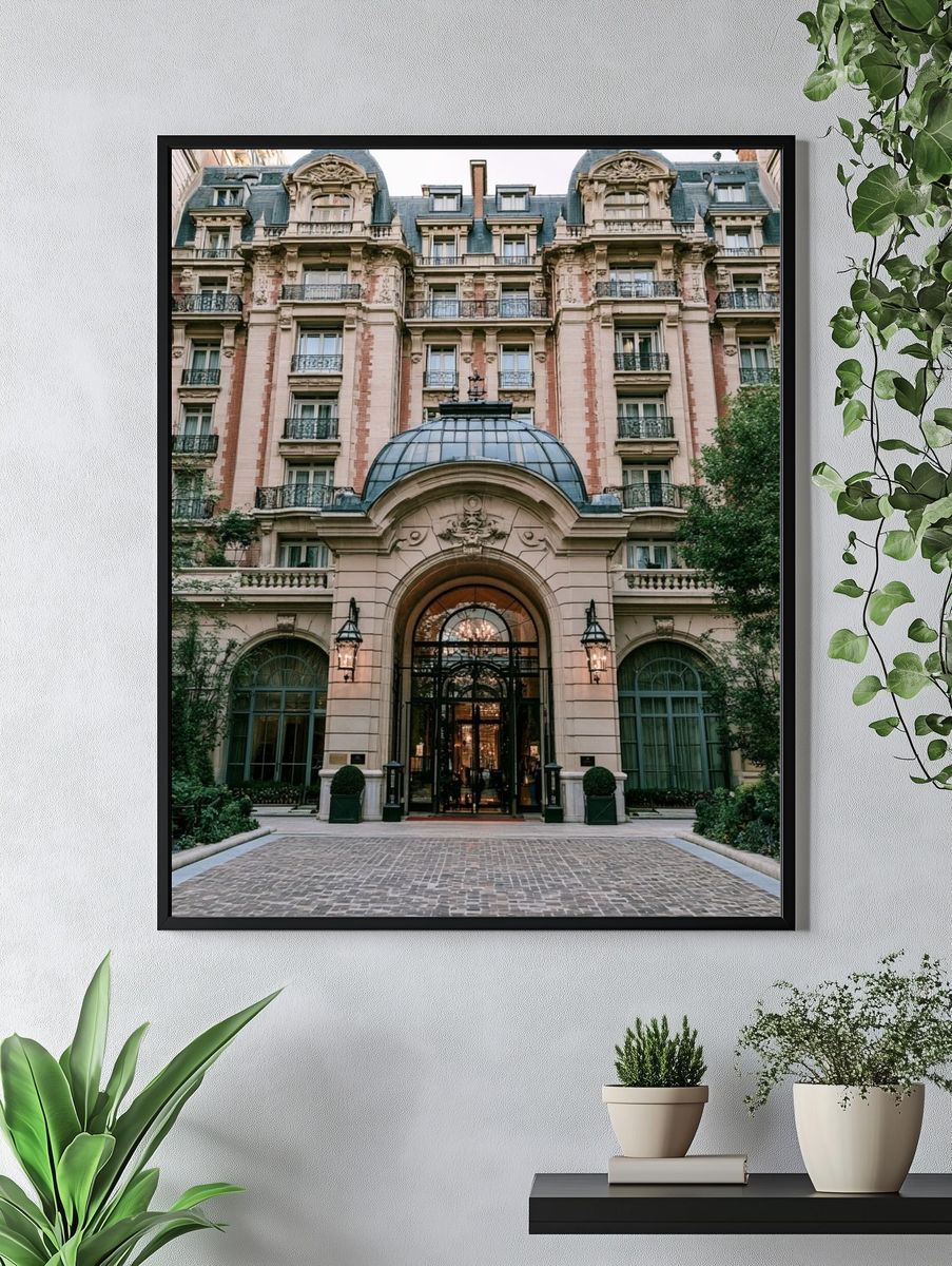 Parisian Hotel Facade Photography Poster. — room view 4