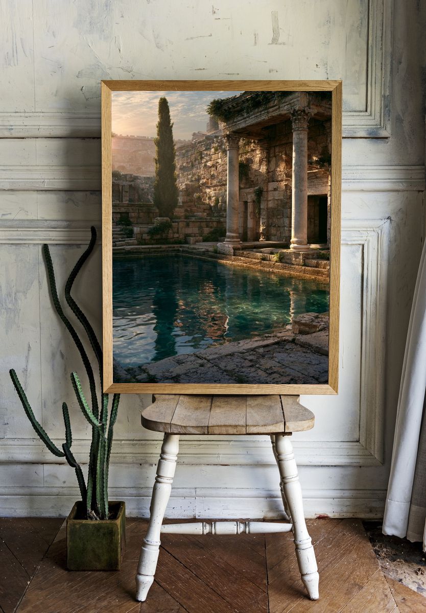 Ancient Ruins at Sunset Poster. room preview