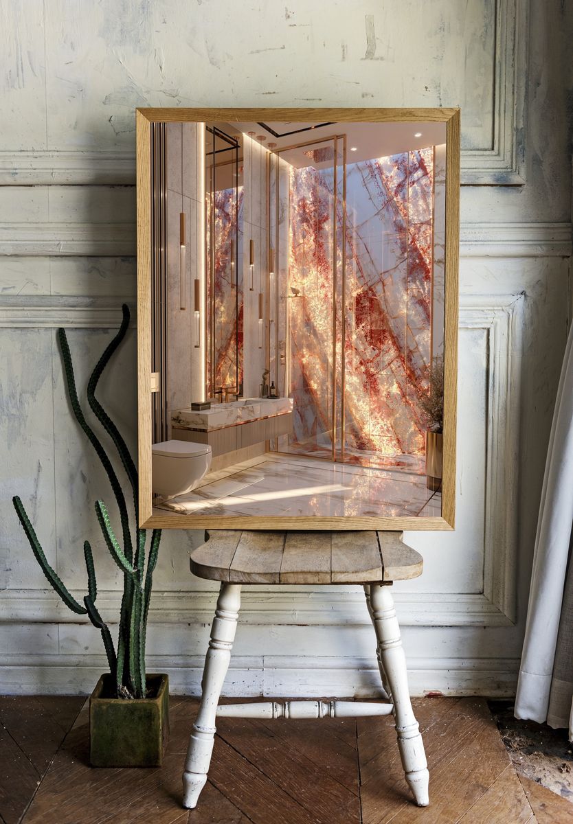 Luxury Marble Bathroom Interior Print. room preview