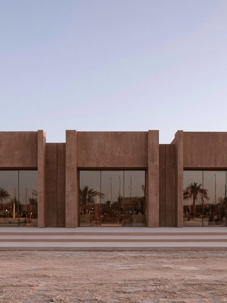 Desert Modern Facade Poster. poster — architecture art
