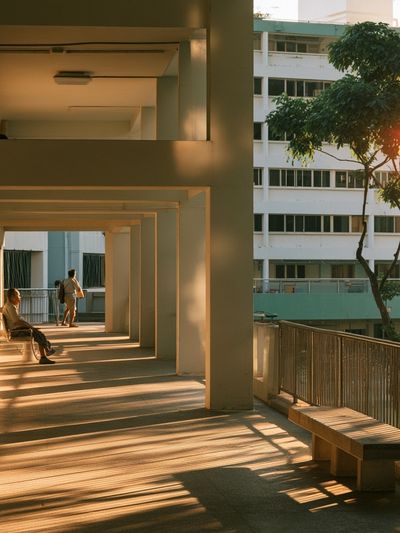Sunlit Corridor Architecture Poster. poster