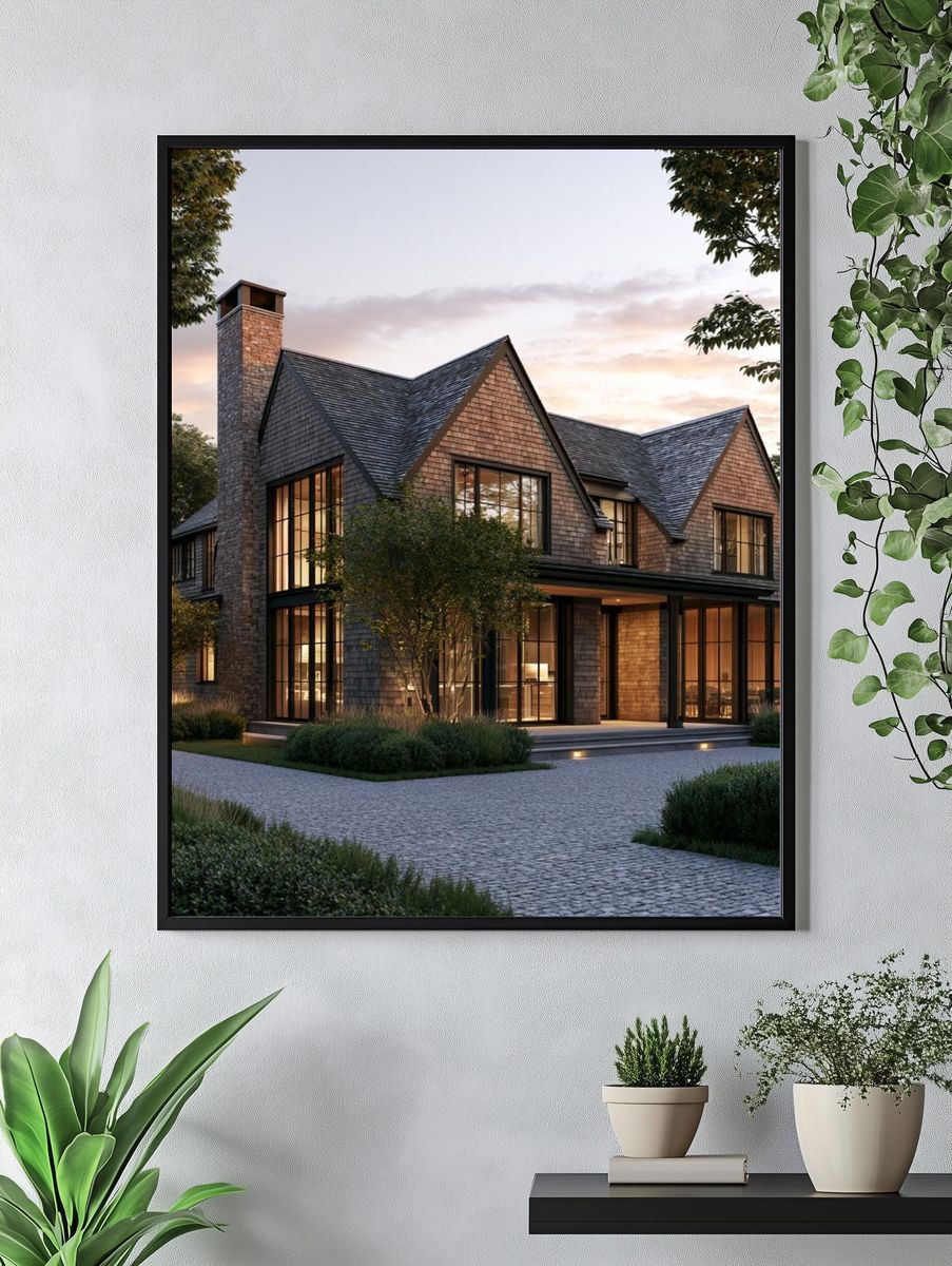 Modern Cottage House Photography Poster. — room view 4