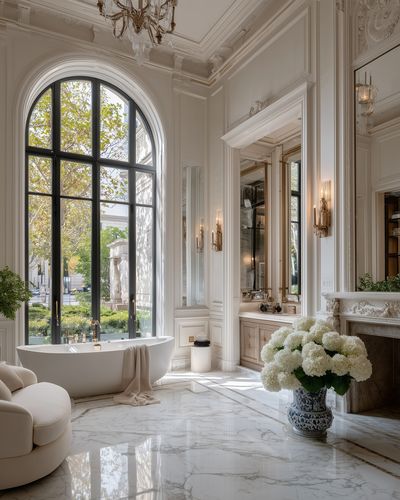 Luxury Marble Bathroom Interior Poster. poster