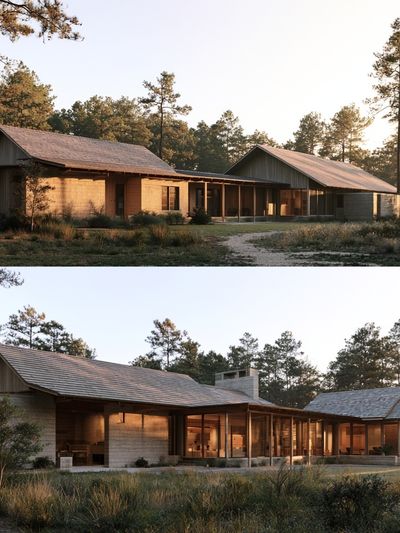 Modern Forest Cabin Architecture Poster. poster print
