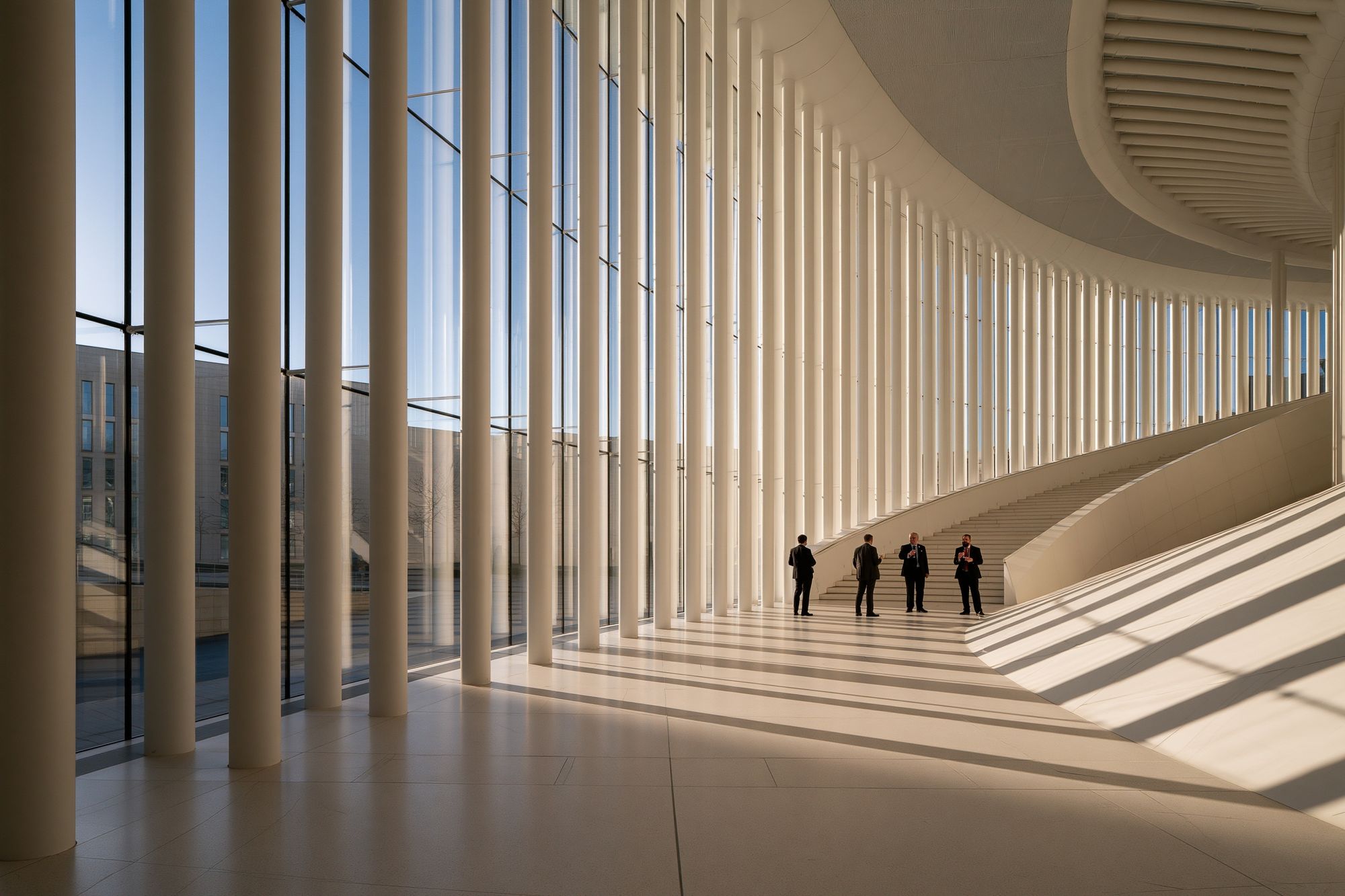 Modern Atrium Architecture Poster. poster — architecture art