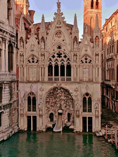 Venetian Gothic Canal Facade Print.