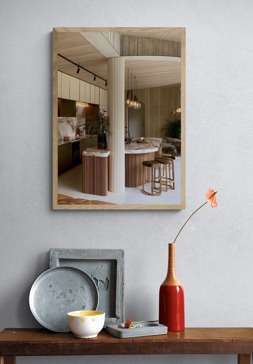 Modern Luxury Kitchen Interior Print. — room view 3