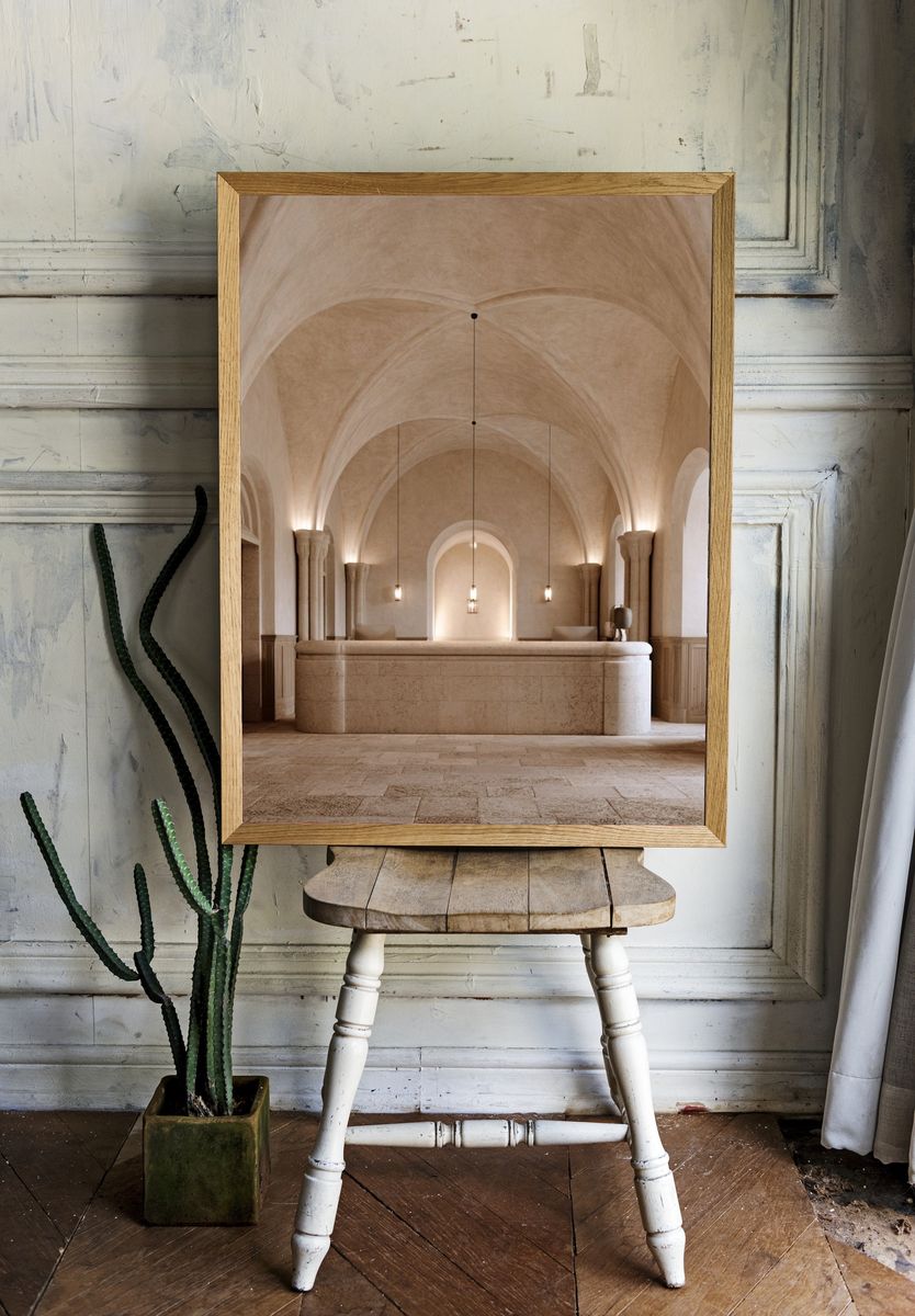 Arched Stone Interior Photography Poster. room preview