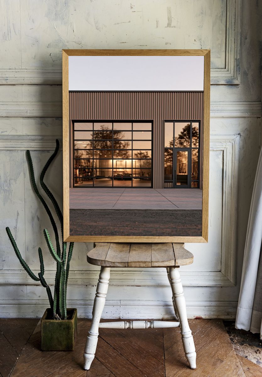 Modern Industrial Building Facade Poster. — room view 1