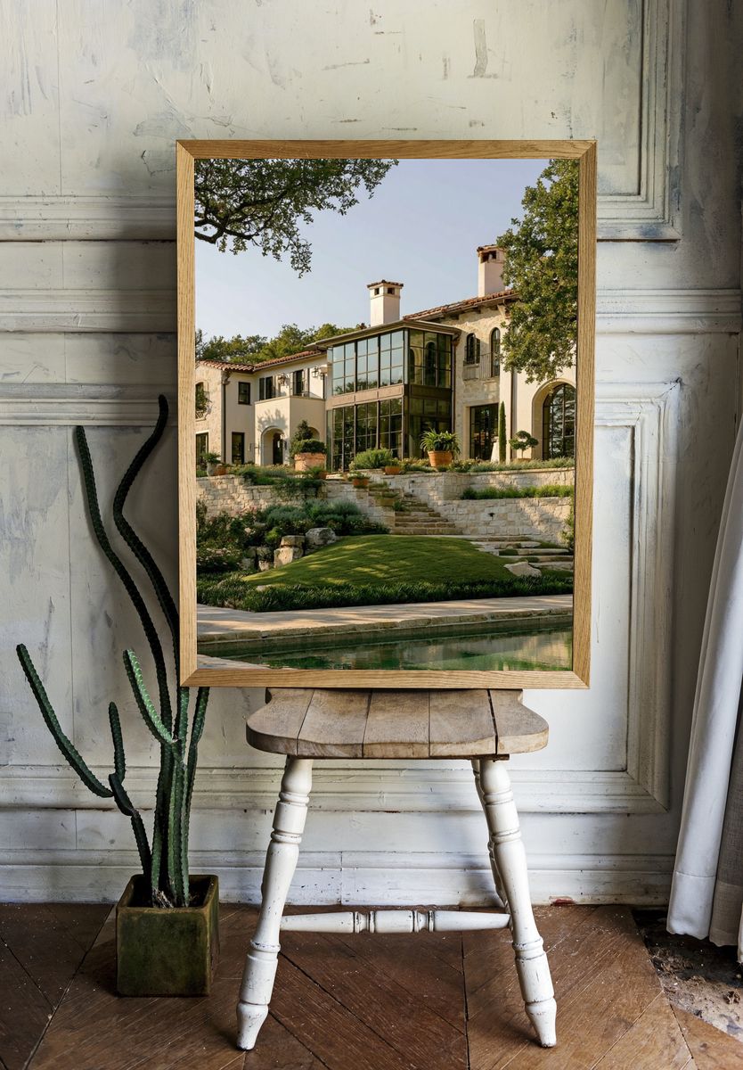 Tuscan Villa Garden Poster. — room view 1