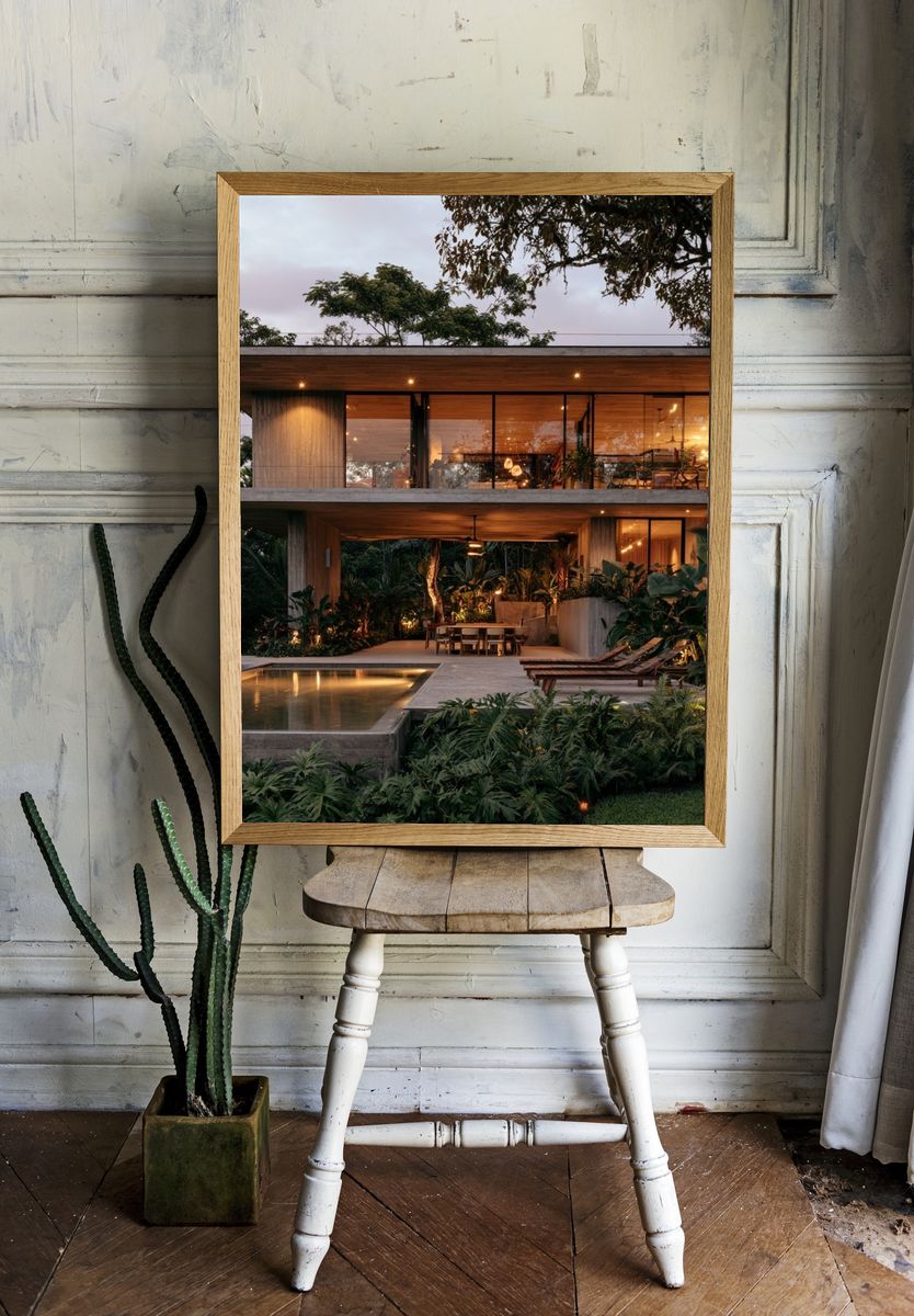 Modern Tropical Villa Photography Poster. room preview