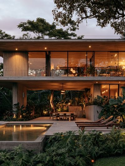 Modern Tropical Villa Photography Poster.