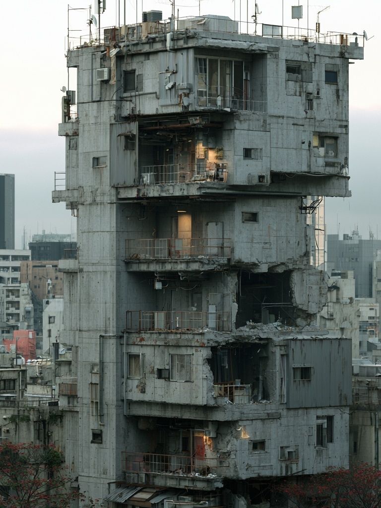 Urban Brutalist Tower Poster. poster detail