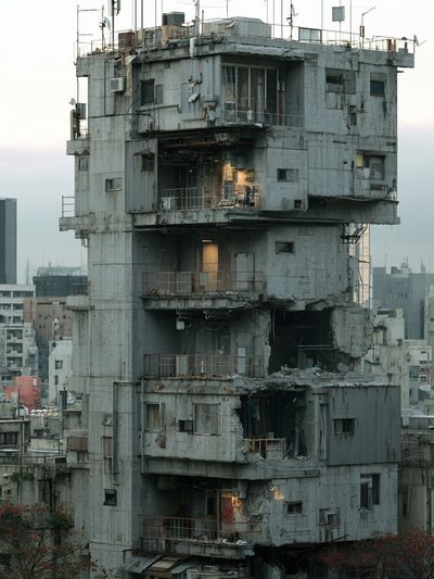 Urban Brutalist Tower Poster.