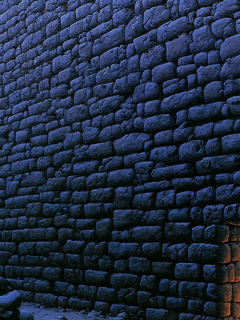 Stone Wall Firelight Poster. poster — architecture art
