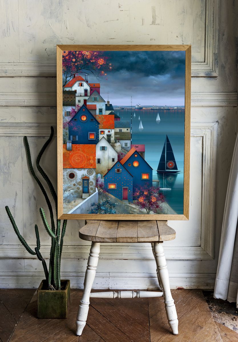 Harbor Village Dreamscape Print. room preview
