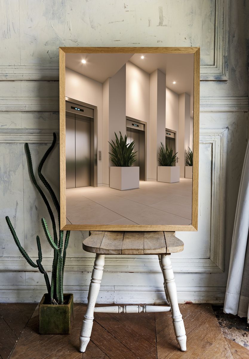 Minimalist Lobby Interior Poster. room preview