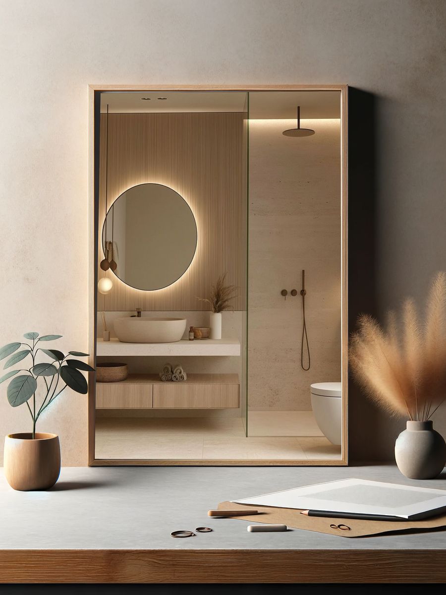 Minimalist Spa Bathroom Poster. — room view 2