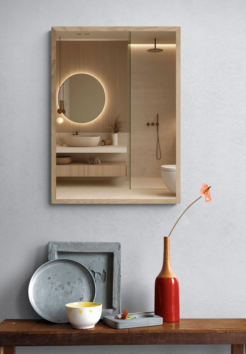 Minimalist Spa Bathroom Poster. — room view 3