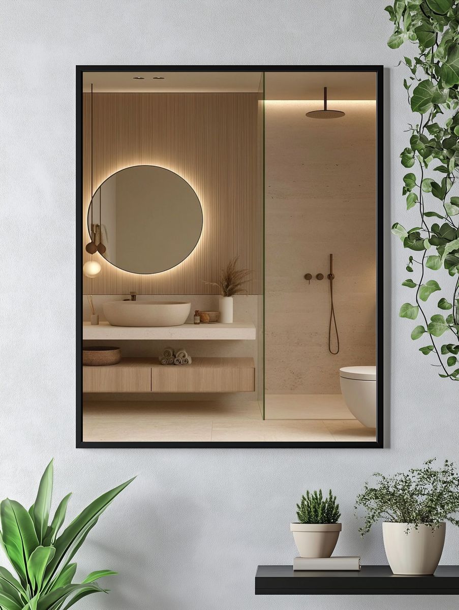 Minimalist Spa Bathroom Poster. — room view 4