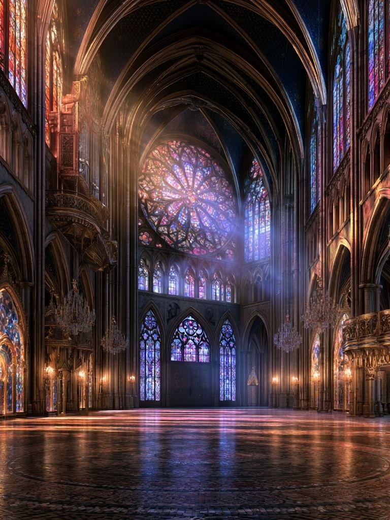 Gothic Cathedral Light Poster. poster — architecture art