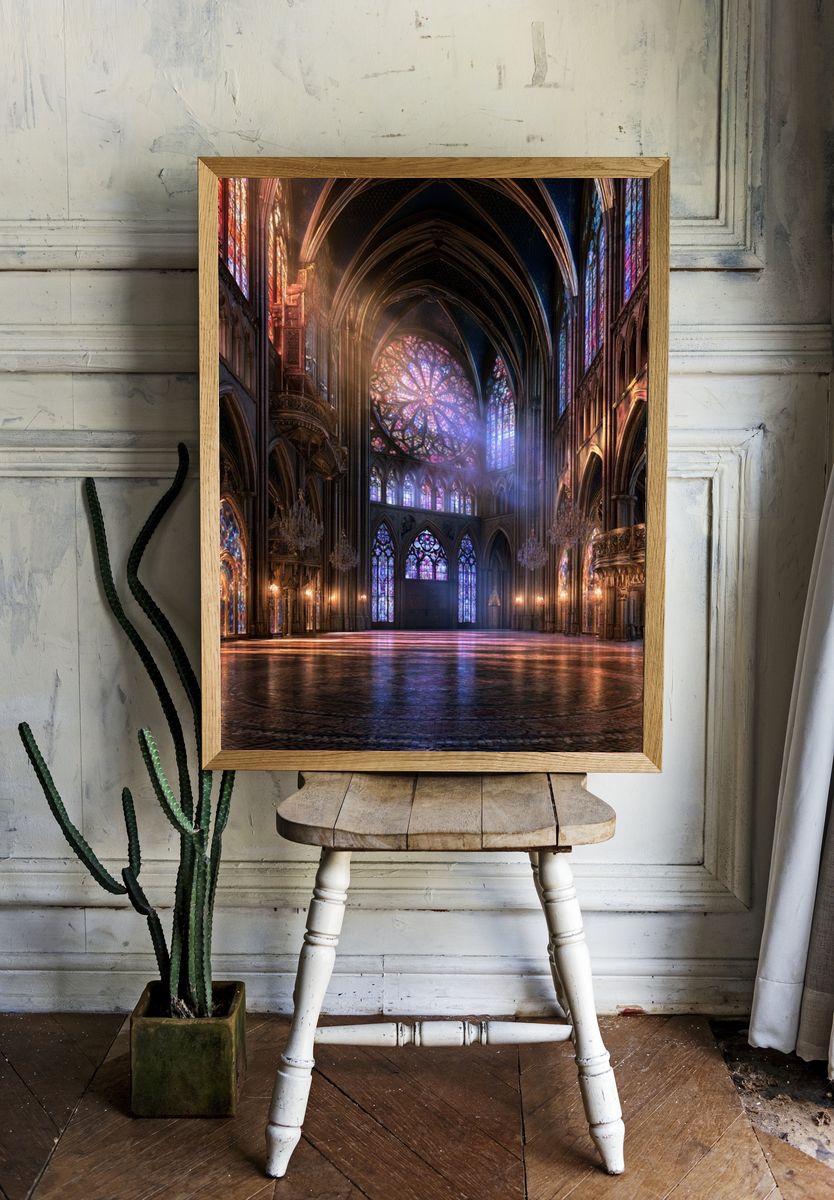 Gothic Cathedral Light Poster. room preview