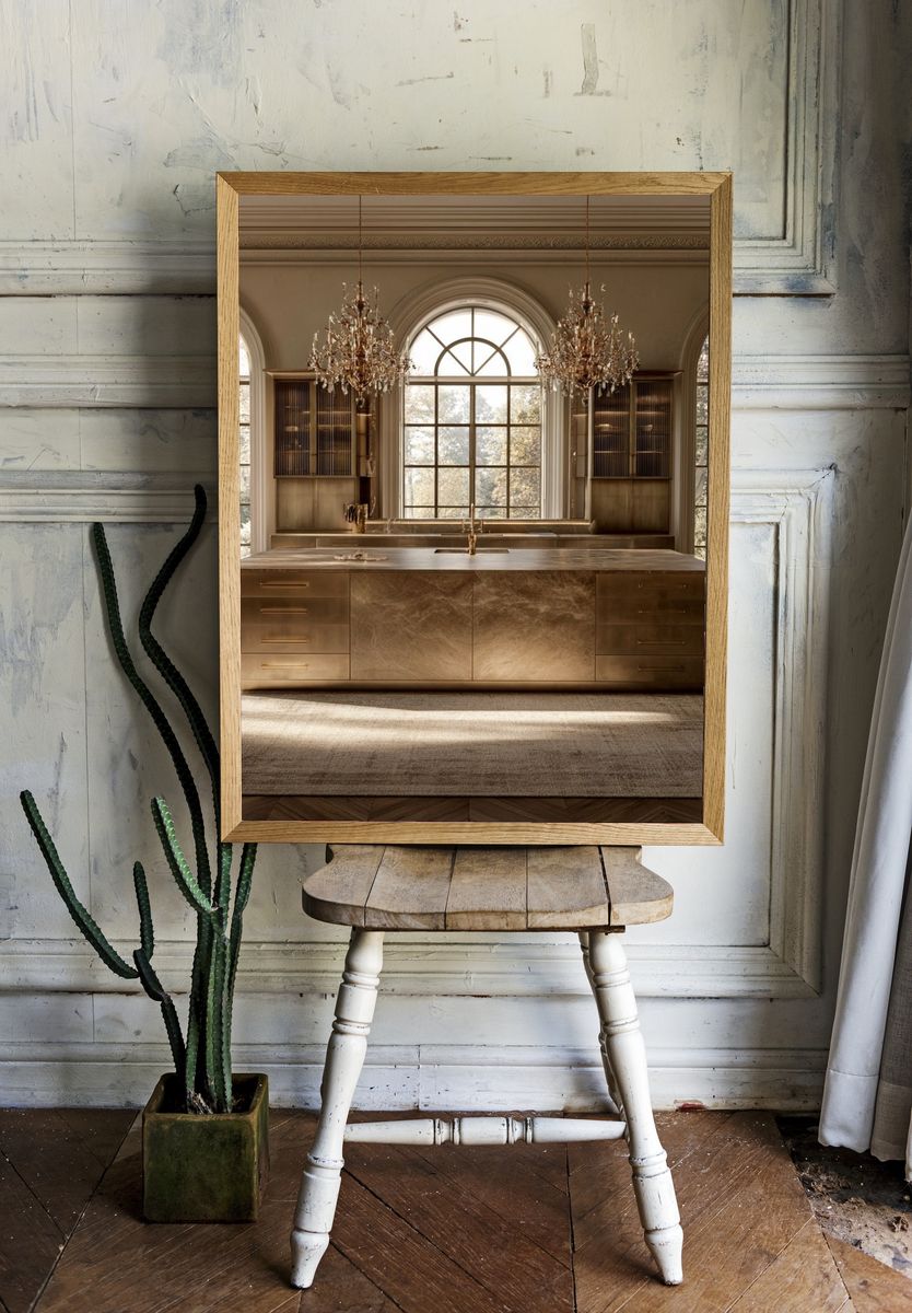 Luxury Brass Kitchen Interior Print. — room view 1