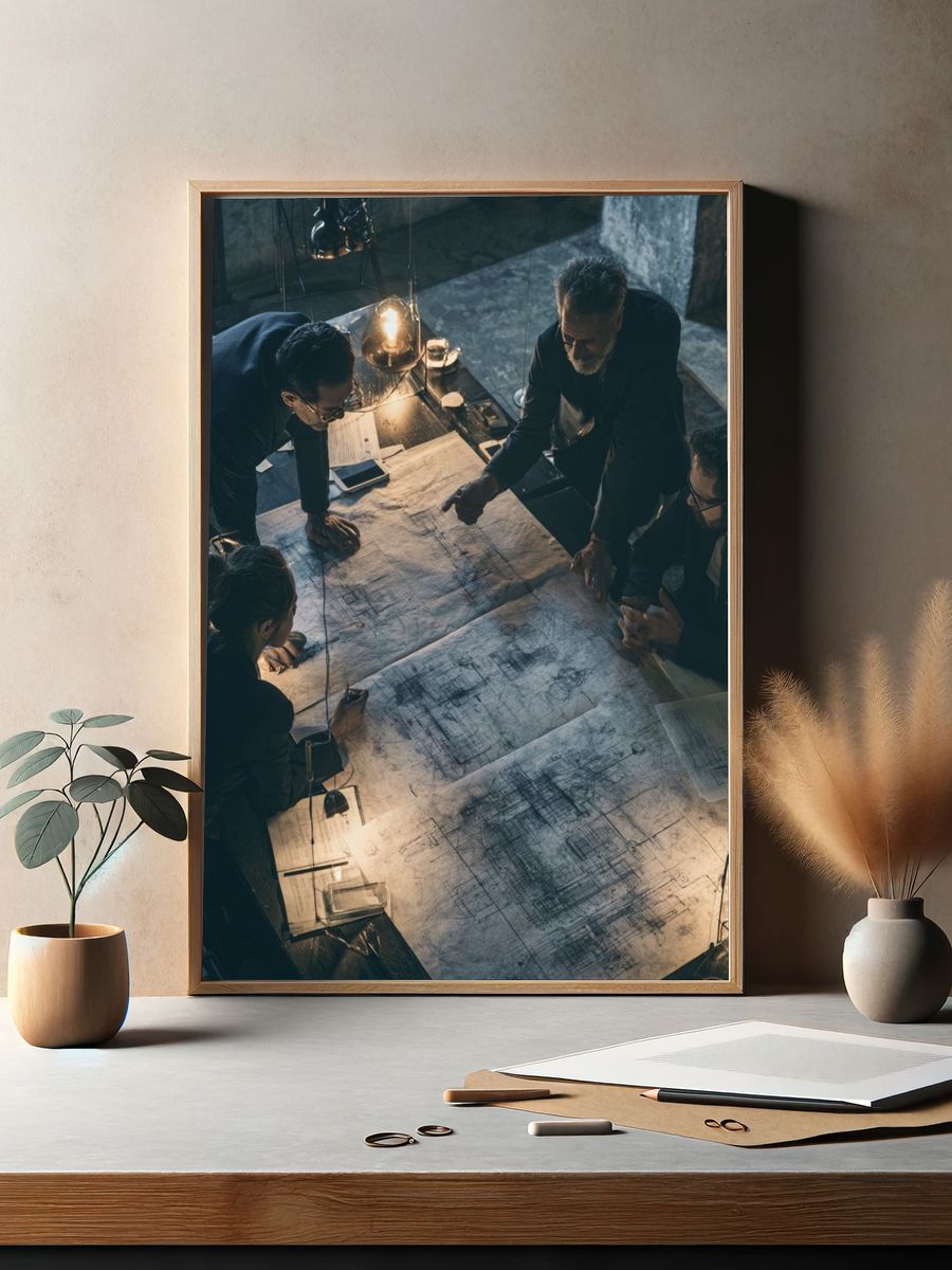 Architectural Planning Meeting Photography Poster. — room view 2