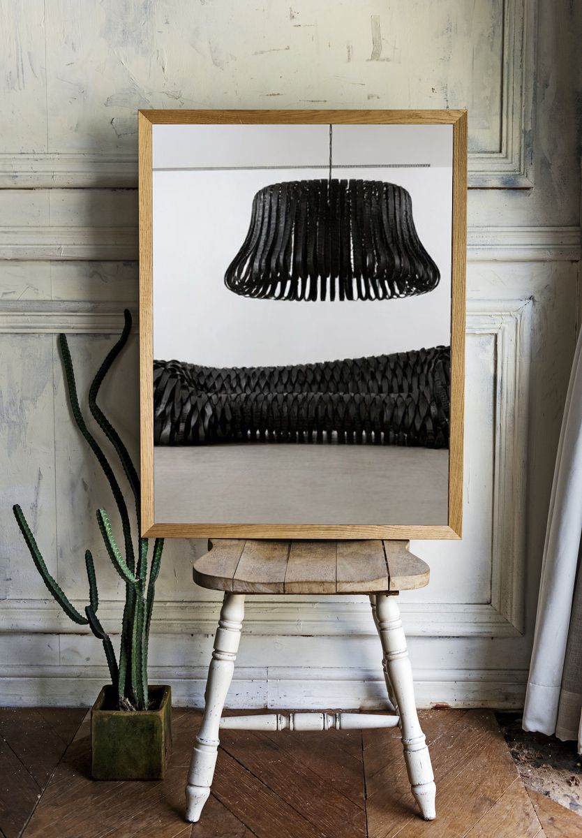Black Sculptural Interior Poster. room preview