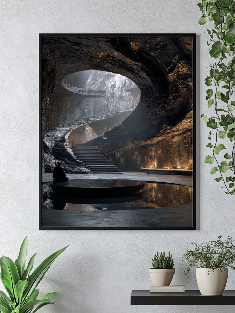 Cave Sanctuary Interior Print. — room view 4