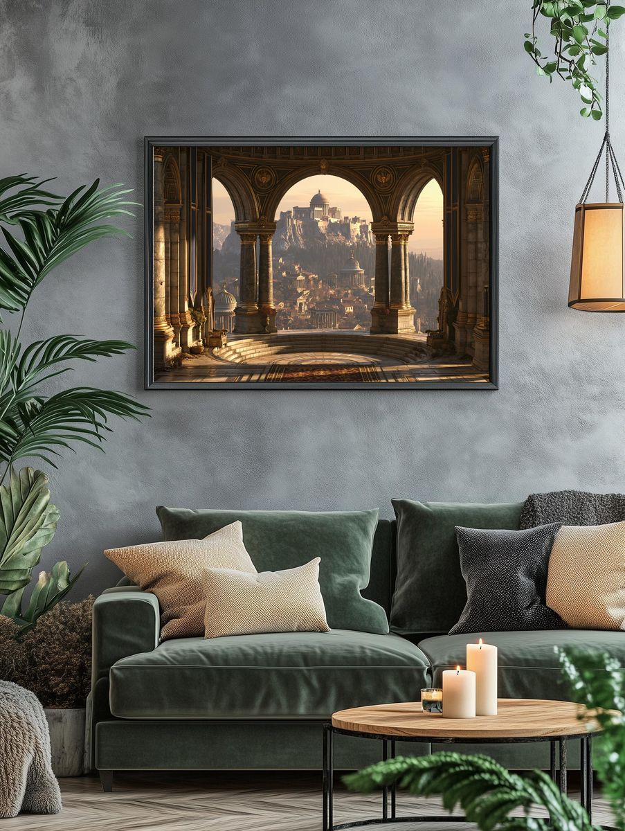 Ancient Citadel Vista Print. — room view 4