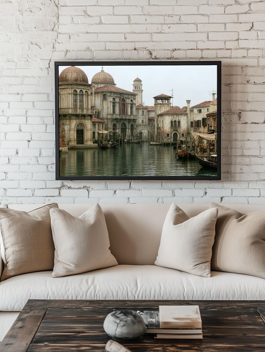 Venetian Canal Architecture Poster. — room view 1