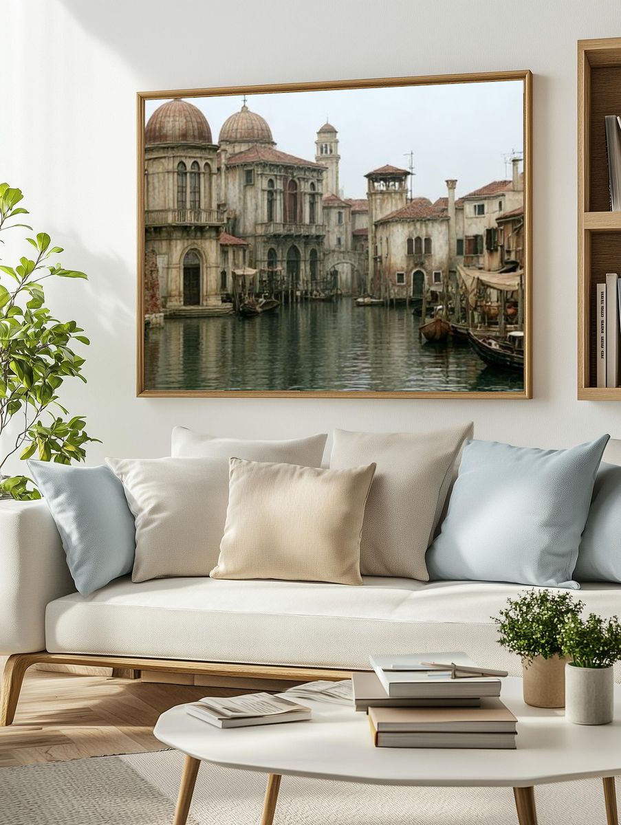 Venetian Canal Architecture Poster. — room view 2