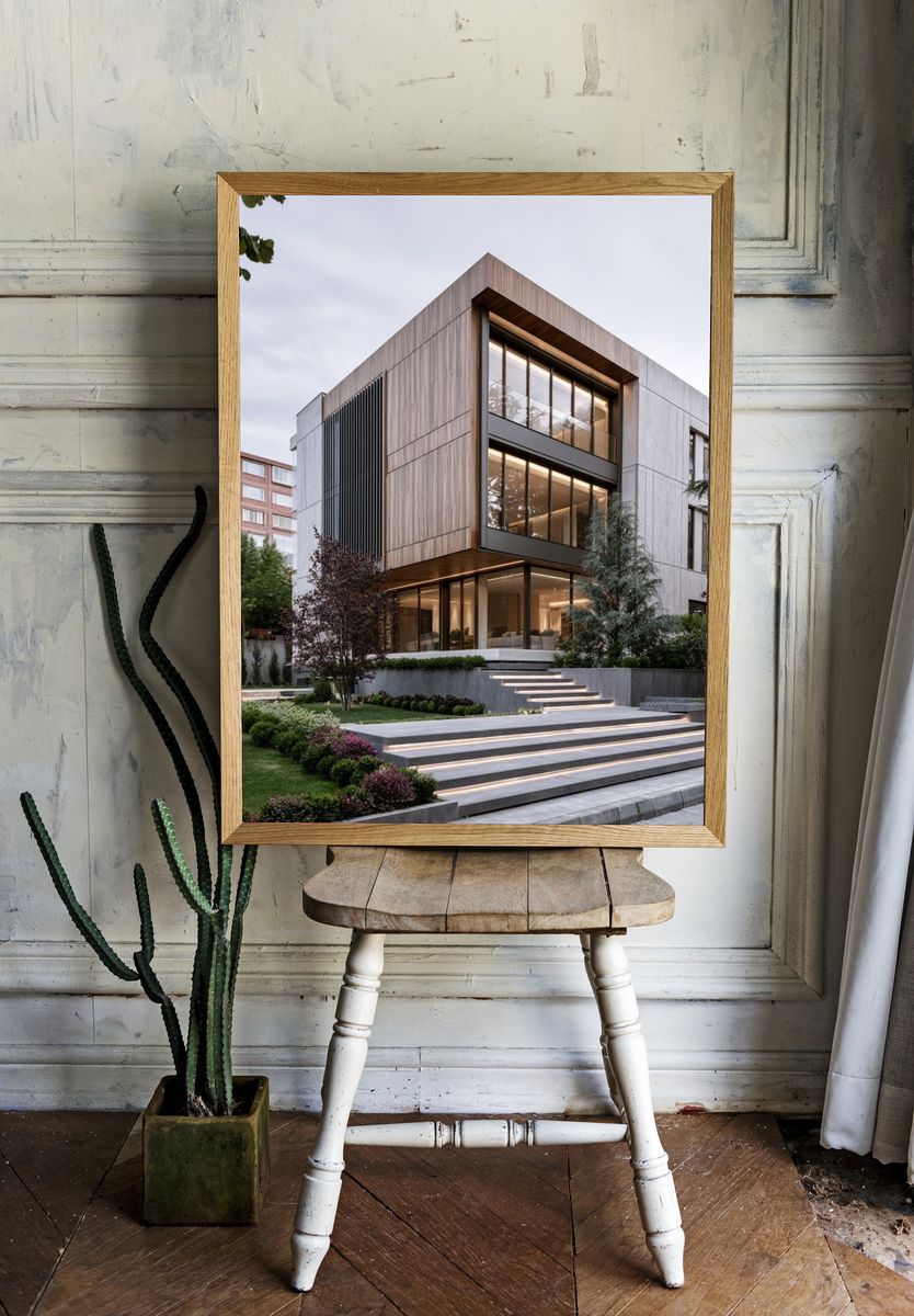 Modern House Exterior Photography Poster. room preview