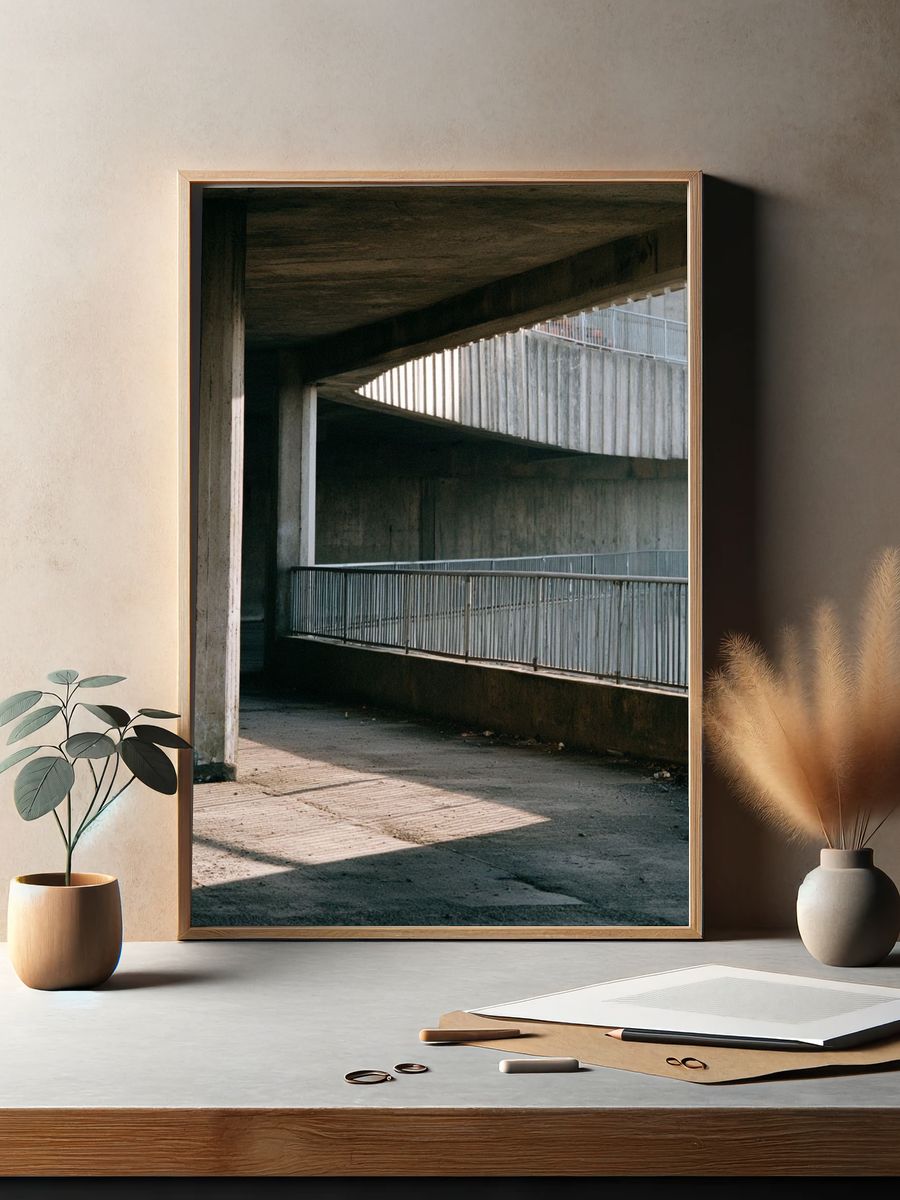 Concrete Underpass Architecture Poster. — room view 2