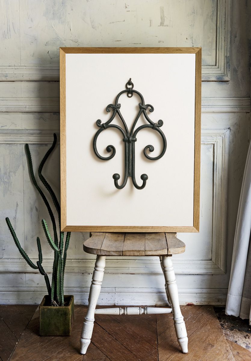 Wrought Iron Wall Hook Poster. — room view 1