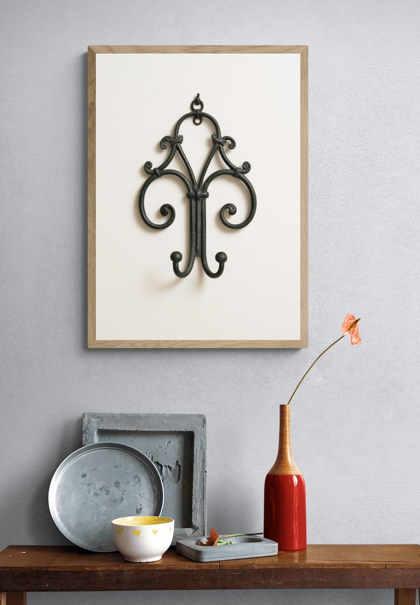 Wrought Iron Wall Hook Poster. — room view 3