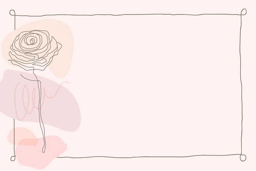 Pink flower frame background feminine. poster detail