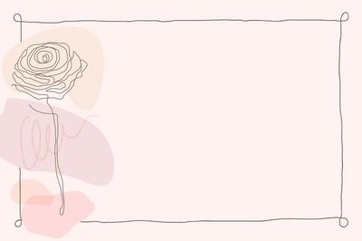 Pink flower frame background feminine. poster print
