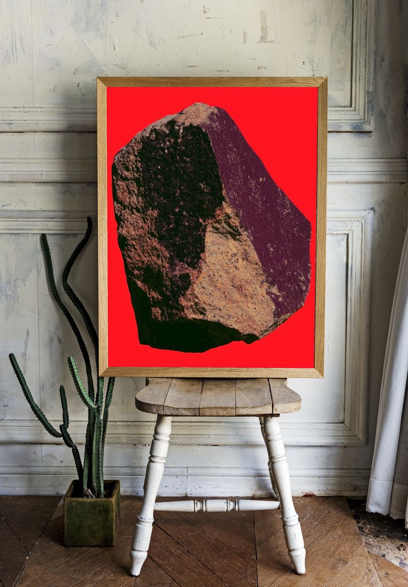 Monolithic Rock Abstract Print. — room view 1