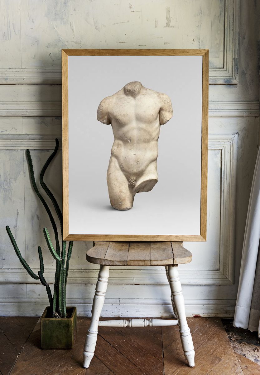 Ancient Greek Torso — Fine Art Print. — room view 1