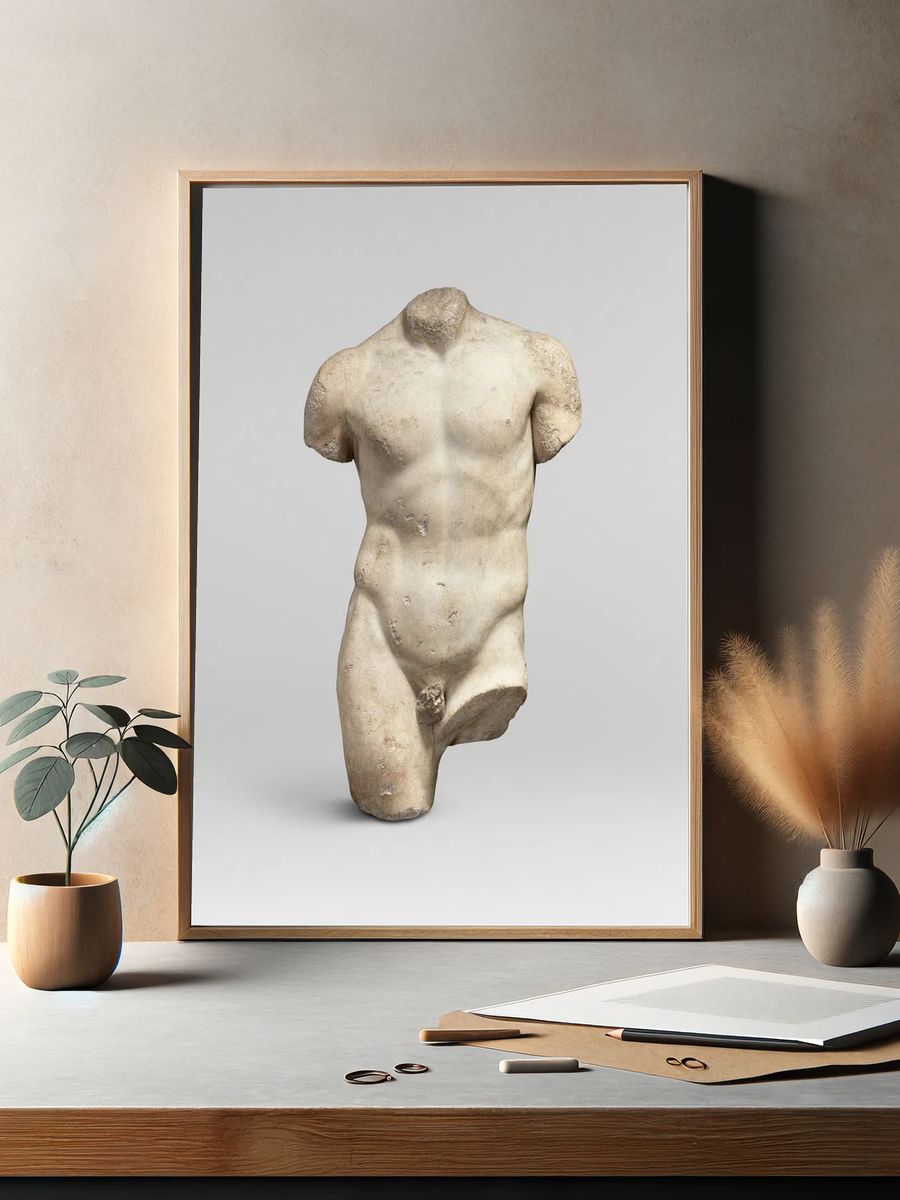 Ancient Greek Torso — Fine Art Print. — room view 2